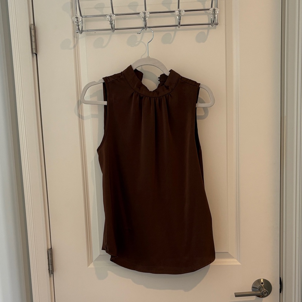 Brown Sleeveless Top